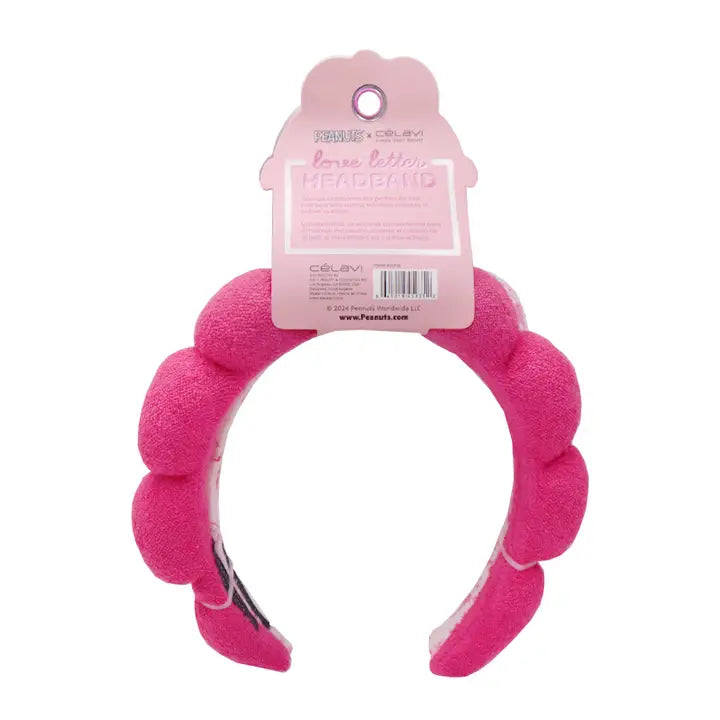 Celavi Diadema Para Skincare Set De Snoopy Color Rosa
