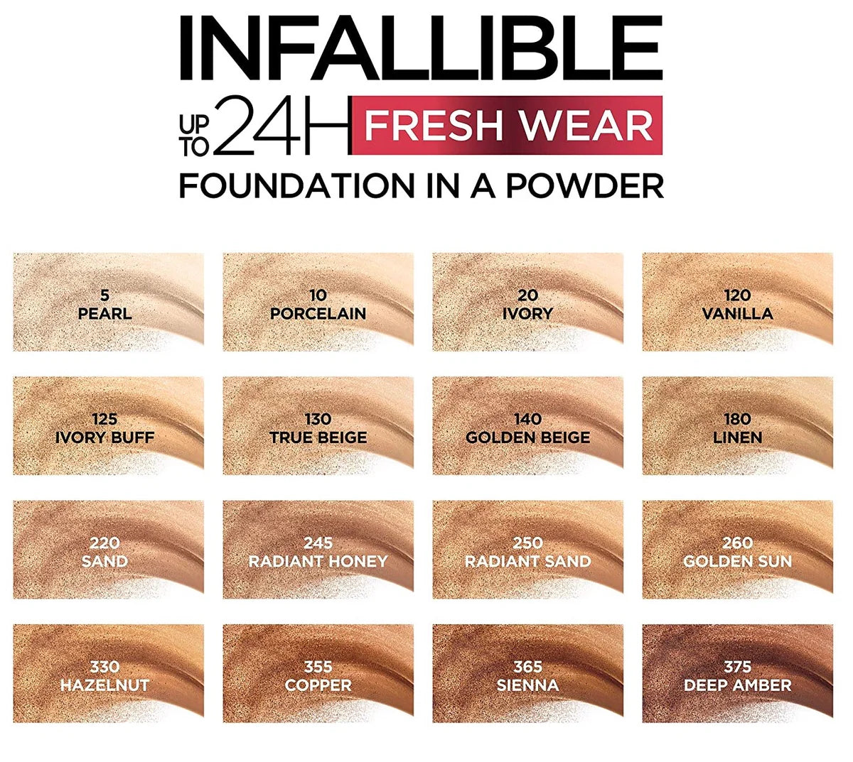 Loreal Infallible 24HR Fresh Wear Foundation In a Powder