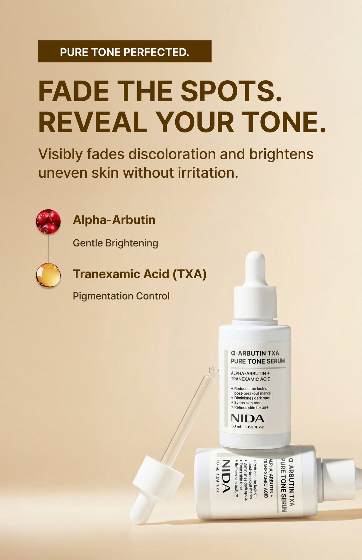 NIDA - Alpha-Arbutin TXA Pure Tone Serum