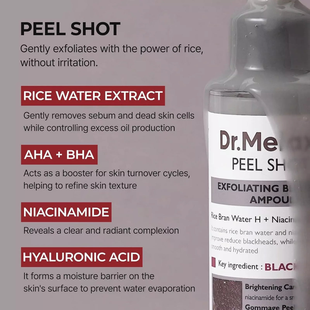 Dr. Melaxin - Peel Shot Exfoliating Black Rice Ampoule