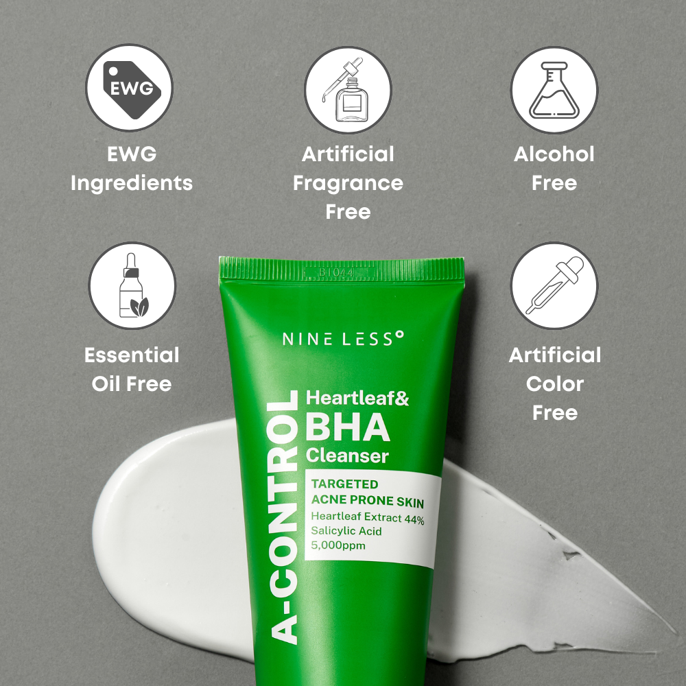 NineLess - A-CONTROL Heartleaf & BHA Foam Cleanser 120ml
