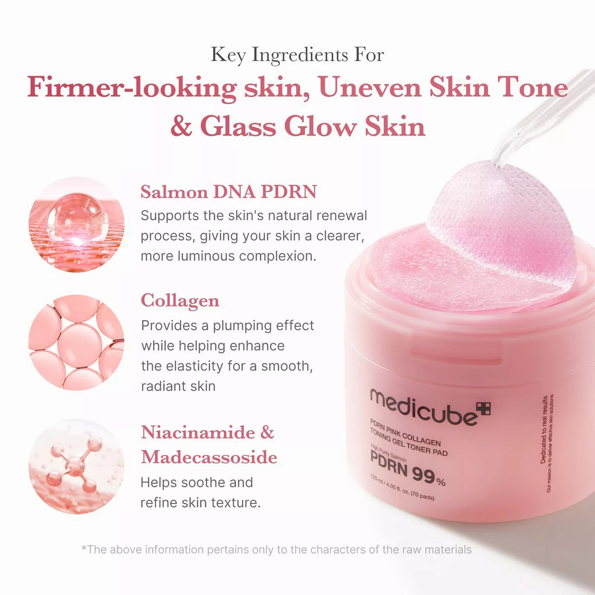 medicube - PDRN Pink Collagen Toning Gel Toner Pad